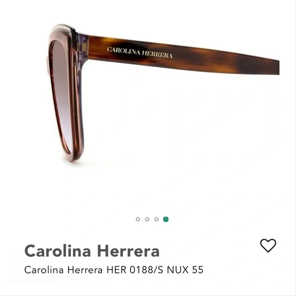 NWOT Carolina Herrera HER 0188/S NUX 55 Sunglasses NWOT Carolina Herrera HER 0188/S NUX 55 Sunglasses main image 2
